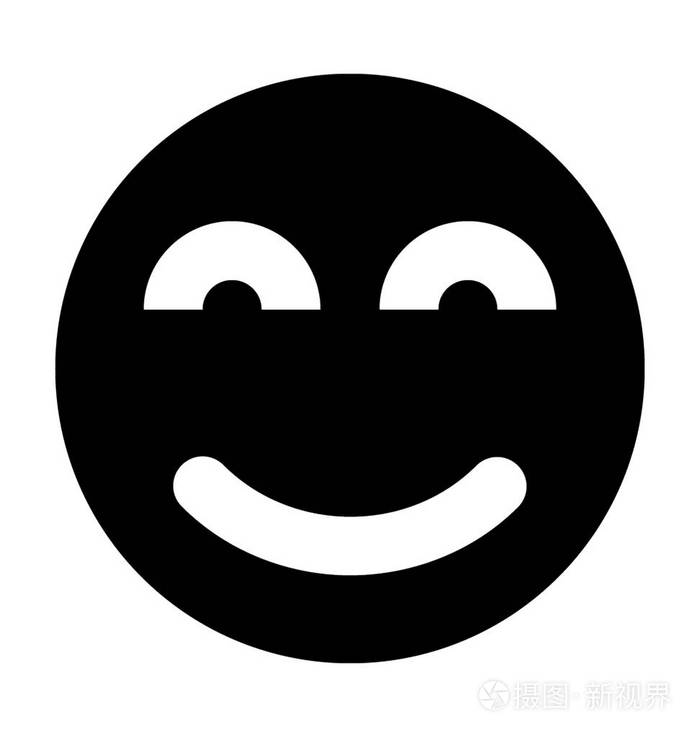 快乐笑脸平面矢量图标
