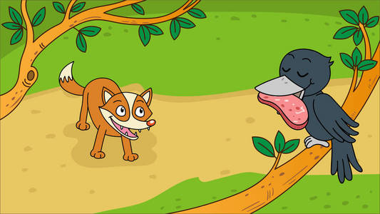 故事乌鸦喝水伊索寓言