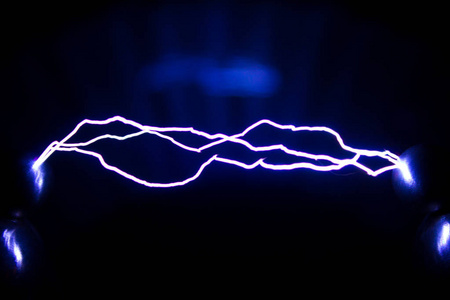 这火花放电产生的火花放电在空气中.用来观察现象照片