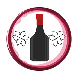 葡萄酒瓶孤立的图标