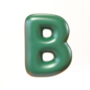 泡状 3d 字体字母 B