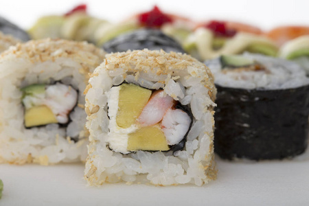 脆皮寿司卷雪蟹照片