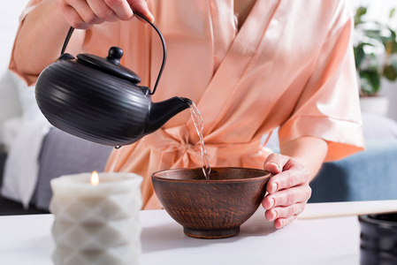 早上喝茶图片