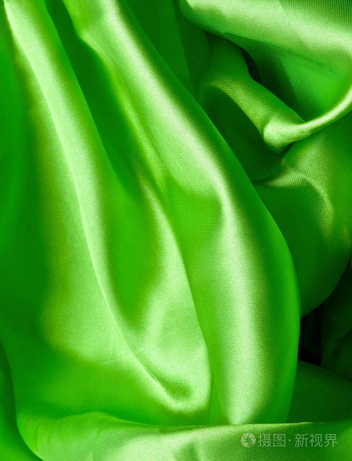 典雅柔和的绿色缎纹背景