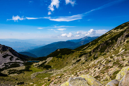 保加利亚 Pirin 山 Sinanishko ezero 湖风光夏日景观