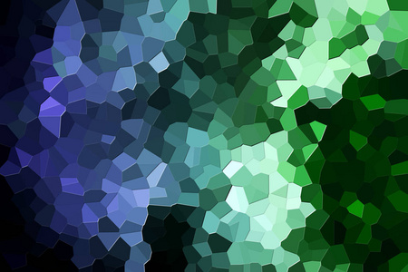 彩色抽象的几何背景与固体图形。绿色与蓝色多边形的现代背景