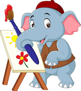 卡通可爱的大象画图片图片