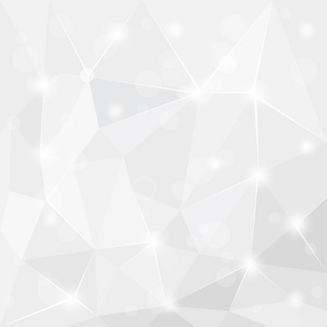 抽象闪亮多边形几何面白色灰色和银色的背景设计照片