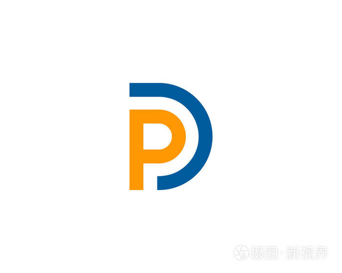 字母p图标徽标设计元素