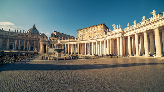 梵蒂冈城和罗马，意大利 圣彼得斯广场