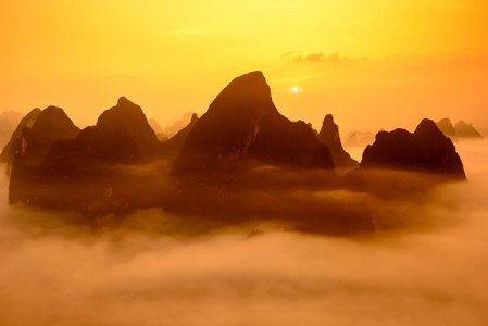 桂林的山的中国
