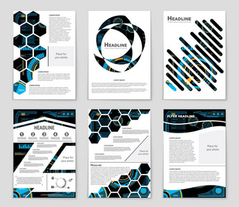 抽象矢量布局背景集。艺术模板设计 列表 页面 样机宣传册主题样式 横幅 想法 封面 小册子 打印 传单，书，空
