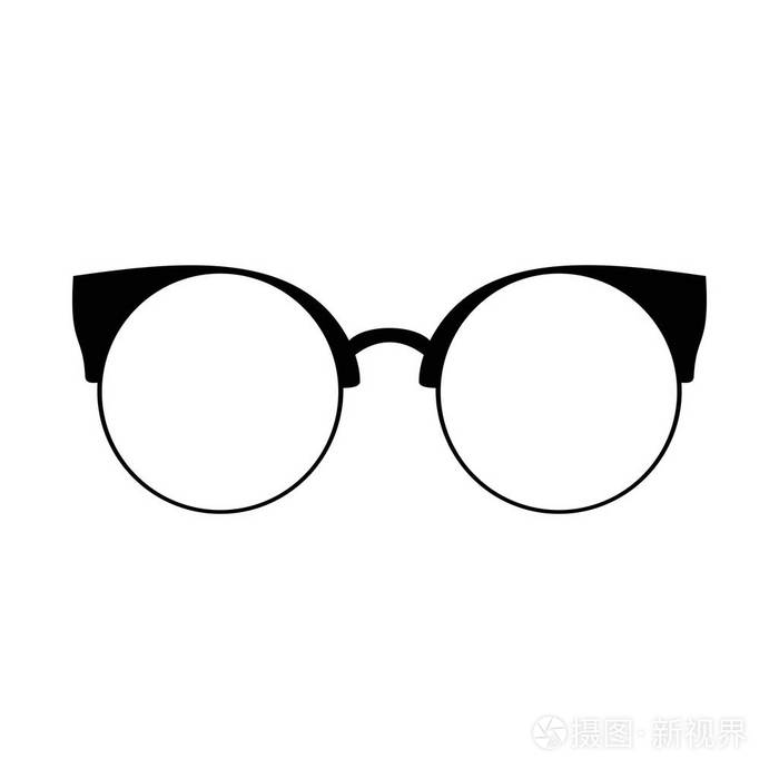 太阳镜黑色剪影.眼镜图标.矢量图插画-正版商用图片0pn69i-摄图新视界