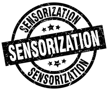 sensorization 圆 grunge 黑色邮票