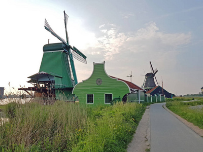 在桑斯安斯 Schans 荷兰传统风车