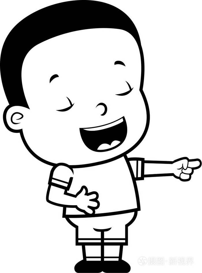 卡通男孩笑插画-正版商用图片0pnci5-摄图新视界