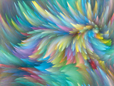 油漆漩涡系列。用作抽象艺术背景的颜色的湍流条纹