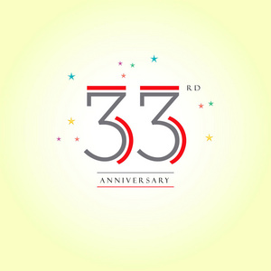 33th 周年纪念标志