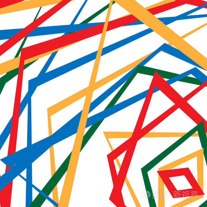 多彩的随机重叠形状