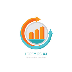 商业金融标志矢量概念说明。 商务及商务