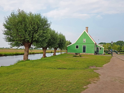 荷兰 Zaanse Schans 的木制房屋