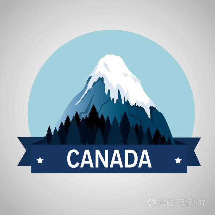 加拿大景观场景图标