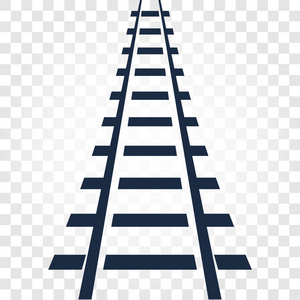 孤立的 rails，铁路顶视图，梯子上格仔渐变背景元素矢量插图