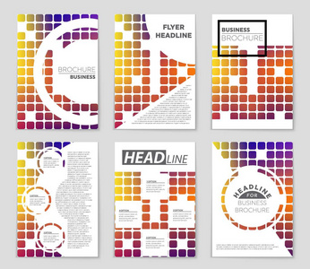 抽象矢量布局背景集。艺术模板设计 列表 页面 样机宣传册主题样式 横幅 想法 封面 小册子 打印 传单，书，空