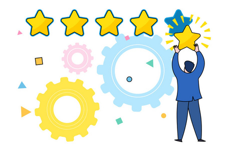 反馈消费者或客户评审评估满意度和评论家的概念