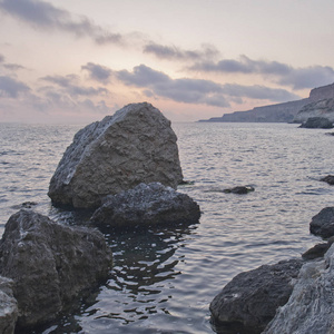 Fiolent 海角。克里米亚半岛。日落景观