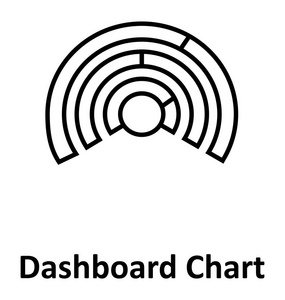 仪表板图表矢量图标