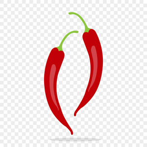 红辣椒的图标。辣墨西哥菜。蔬菜图标