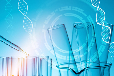 化学科学公式科学实验室试管与化学公式照片