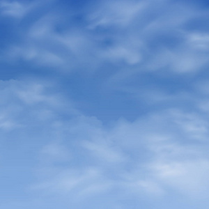 蓝天背景下的现实云彩。插图 eps10
