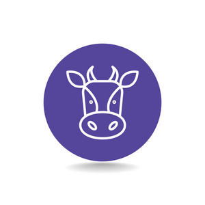 头牛头牛图标插画