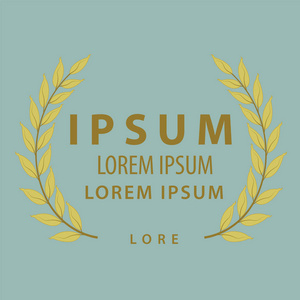 橄榄叶为设计元素的标志照片