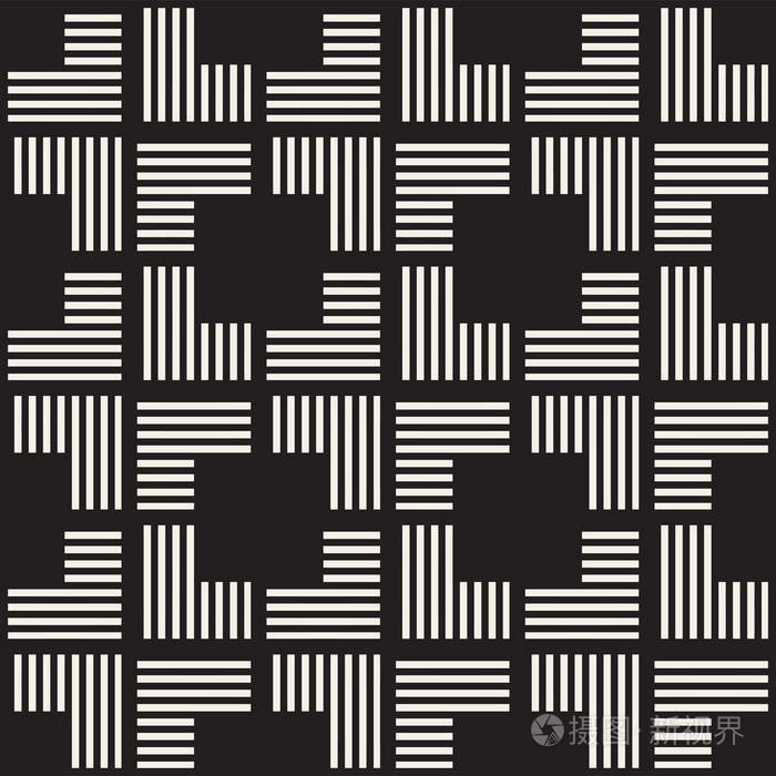 有条纹的无缝模式矢量抽象背景时尚的晶格结构