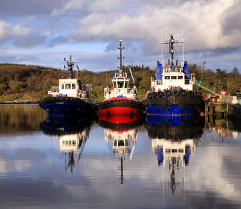 船停靠在 Foynes 港的河香农, 公司利默里克, 爱尔兰