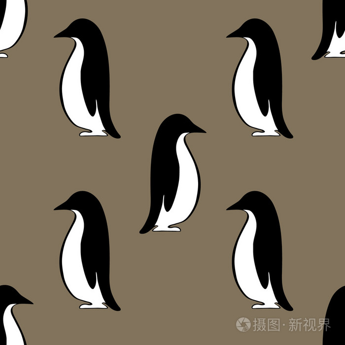 企鹅背景矢量