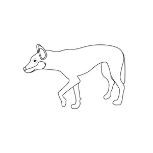 澳洲野狗着色页在白色背景, 向量例证