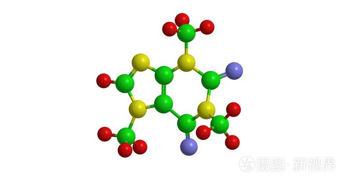 分子结构的，3d 渲染
