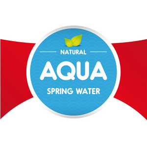 Aqua 水波标签或贴纸