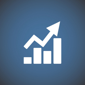 上升的图简单 web 图标照片