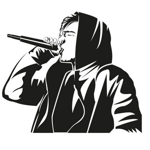 摇滚歌手矢量照片