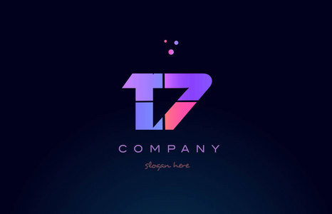 17 十七岁粉色洋红色紫色数字位数数字标志图标照片