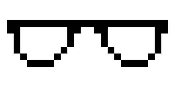 眼镜像素矢量图标像素艺术眼镜的生活 meme 8 位照片