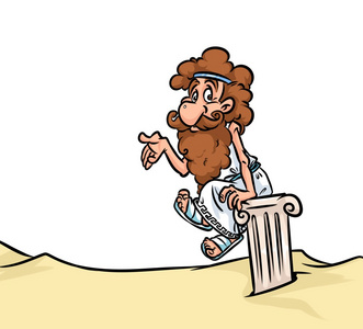 古希腊哲学家卡通照片