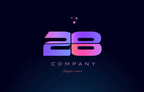 28 二十八粉色洋红色紫色数字位数数字标识 ic照片