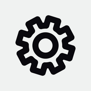 齿轮简单图标单个圆形的齿轮简单图标照片