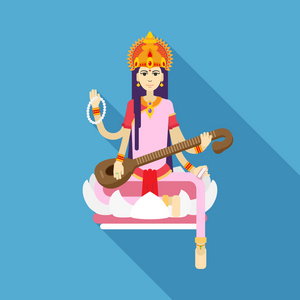 印度教女神萨拉斯瓦蒂平
